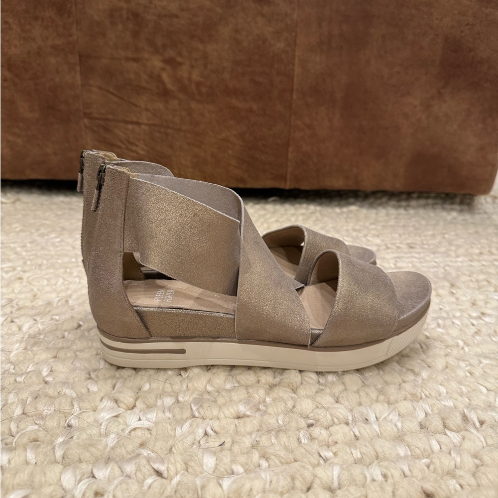 Eileen Fisher Gold Metallic Sandal 8.5